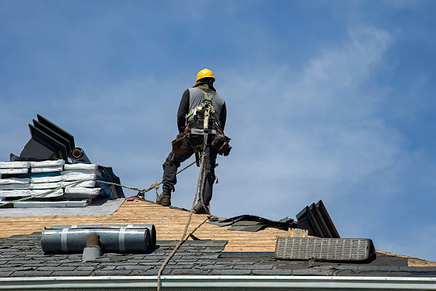 Professional Roof Replacement technician working in Poquonock, CT